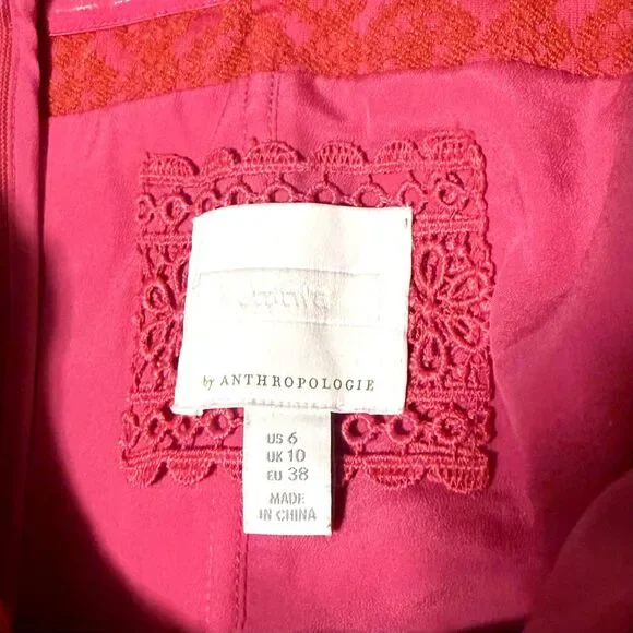 Ett Twa Anthropologie Women's Haley Strapless Jumpsuit Pink Belted Wide Leg US 6 - Picture 3 of 9